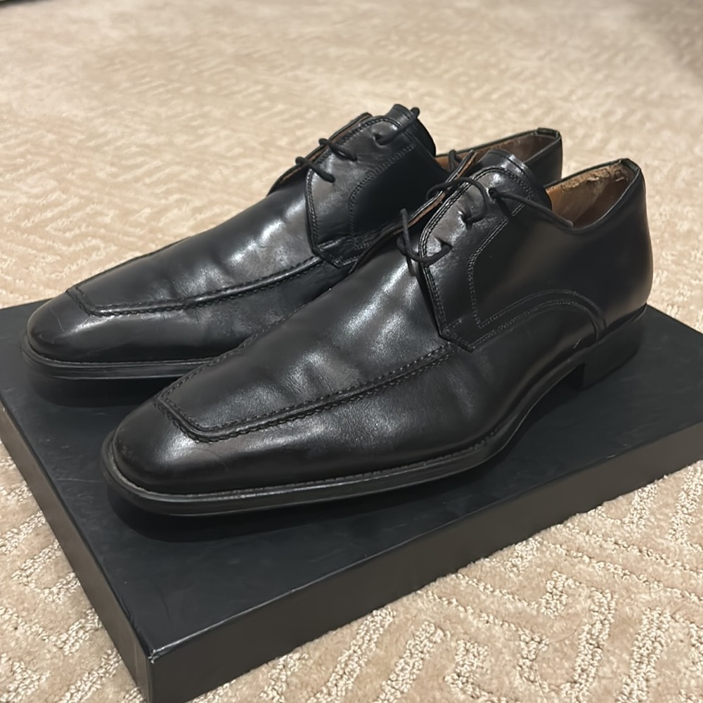 Magnanni 13723 Black Leather Dress Shoes Men’s Size 9.5 - Picture 2 of 3